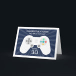 Level Up | Custom Age Gamer Birthday Card<br><div class="desc">Gamers don't get old,  they level up! Our funny birthday card features a video game controller with "congratulations! You have reached level [age]" displayed in retro lettering. Customise the inside message or leave as is; inside reads "happy birthday" in matching lettering.</div>