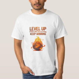 Level Up Every Day – Fiery Stone Power Tee