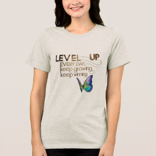 Level Up Every Day – Rise Bold, Soar Free Tri-Blend Shirt