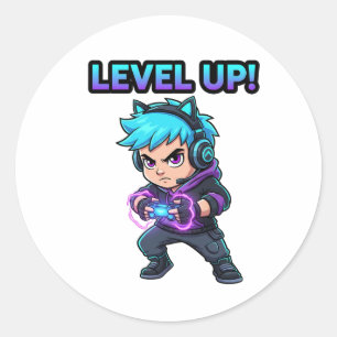 Level up game Sticker
