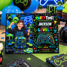 Level Up Gamer 10th Birthday Boy Party photo