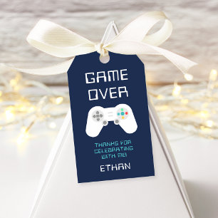 Level Up   Gamer Theme Personalised Birthday Favou Gift Tags