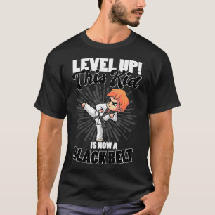 Level Up Kid Karate Black Belt Japanese Martial Ar T-Shirt