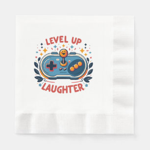 level up laughter napkin