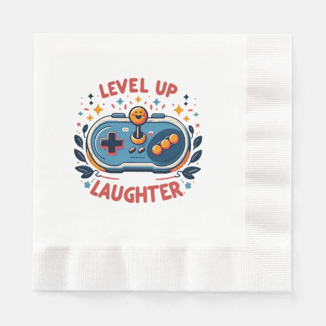 level up laughter napkin (Front)