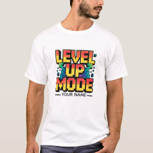 LEVEL UP MODE Gamer Motivation Design   XP Progres T-Shirt