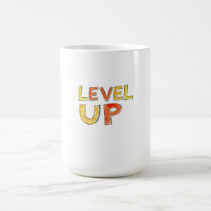 Level Up Motivation Design Coffee Mug