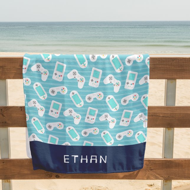 Level Up Personalised Beach Towel (Creator Uploaded)