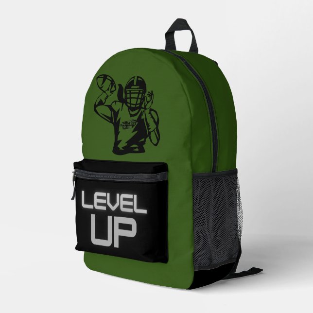 Level Up  Printed Backpack (Back Corner Right)