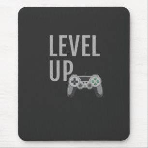 Level Up Retro Joystick Gamer Art Mouse Mat