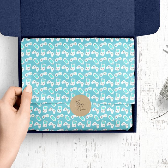 Level Up | Retro Video Game Pattern Tissue Paper (Creator Uploaded)