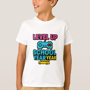 Level Up School Year Gamer Bus Back to School T-Shirt