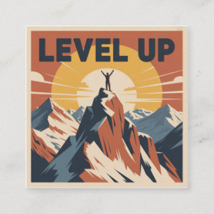 Level Up Square Business Card