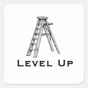 Level Up Square Sticker