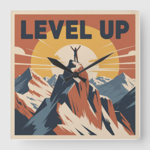 Level Up Square Wall Clock