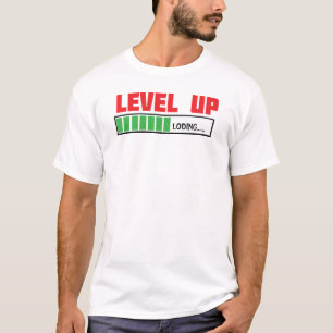 Level Up text with a green progress bar graphic T-Shirt