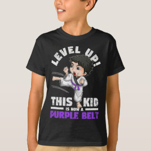 Level Up This Kid Is Now A Purple Belt Karate Mart T-Shirt