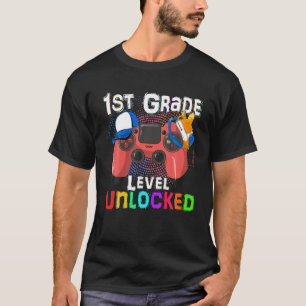 Level Up To 1St Grade Back To School Video Game Bo T-Shirt