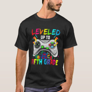 Level Up To Fifth Grade Birthday Video Gamer Contr T-Shirt