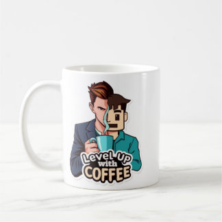 Level Up with Coffee (man) Mug