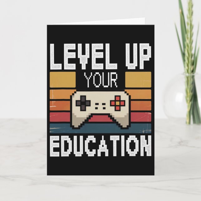 Level Up Your Education Video Gamer Unlock In Prog Card (Front)
