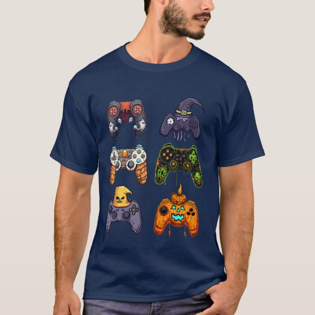 Level Up Your Halloween with Gaming Controllers  T-Shirt (Front)