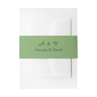 Level Up Your Invitations with Sage Belly Bands Invitation Belly Band