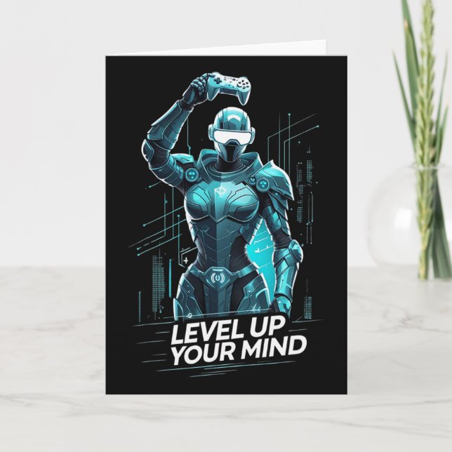 Level Up Your Mind Ai Gamer  Card (Front)