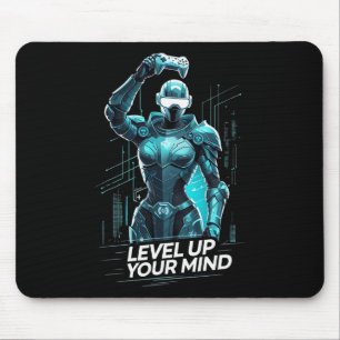 Level Up Your Mind Ai Gamer Mouse Mat