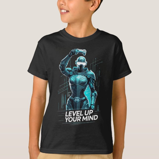 Level Up Your Mind Ai Gamer  T-Shirt (Front)