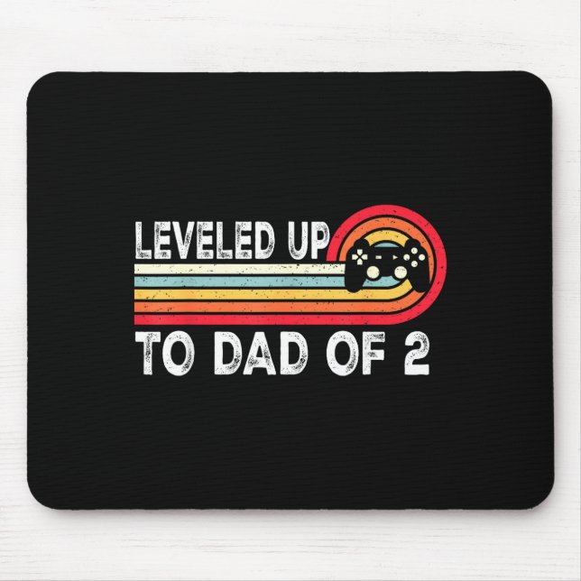 Leveled Up Dad Daddy Again Artwork Mouse Mat (Front)