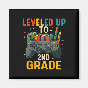 Leveled Up To 2nd Grade Gamer Back To School First Magnet