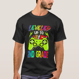 Leveled Up To 2nd Grade Gamer Back To School First T-Shirt