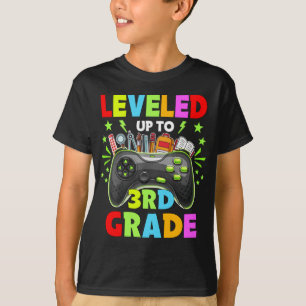Leveled up to 3rd Grade Back to School Video Game T-Shirt