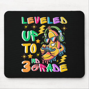 Leveled Up To 3rd Grade Banana Gamer Back To Schoo Mouse Mat