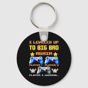 Leveled Up To Big Bro Again – Funny Gamer Brother Key Ring