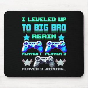Leveled Up To Big Bro Again – Funny Gamer Brother  Mouse Mat
