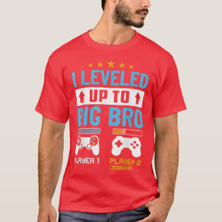 Leveled Up To Big Bro Pregnancy Announcement Playe T-Shirt
