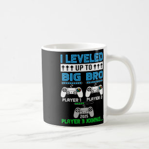Leveled Up To Big Brother Again Big Brother Est 20 Coffee Mug