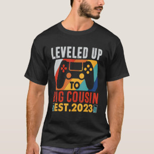 Leveled Up To Big Cousin 2023 Gaming Pregnancy Ann T-Shirt