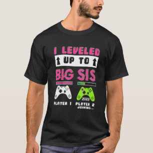 Leveled Up To Big Sister 2023 Cute I'm Going To Be T-Shirt