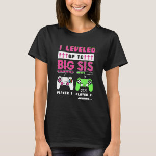 Leveled Up To Big Sister 2023 Cute Im Going To Be T-Shirt