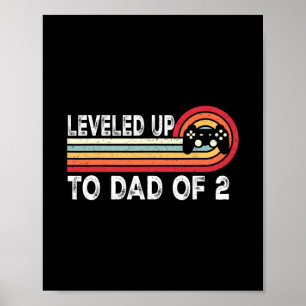 Leveled Up To Dad Of 2 Daddy Again Pregnancy Annou Poster