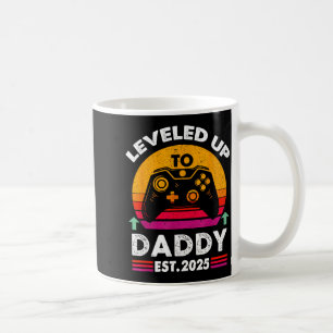 Leveled Up To Daddy 2025 Vintage Promoted To Daddy Coffee Mug