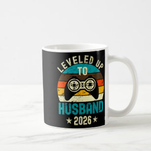 Leveled Up To Husband 2026 Newlywed Groom Just Mar Coffee Mug
