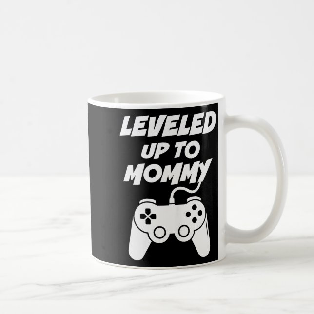 Leveled Up To Mommy  Coffee Mug (Right)