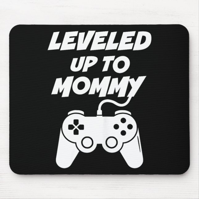 Leveled Up To Mommy  Mouse Mat (Front)