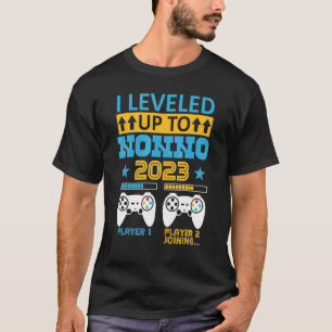 Leveled Up To Nonno 2023  New Player Baby Reveal T-Shirt