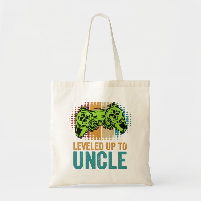 Leveled Up To Uncle 2024 Tote Bag (Front)