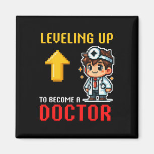 Leveling Up Doctor Ck To School Funny Gamer Boys 1 Magnet
